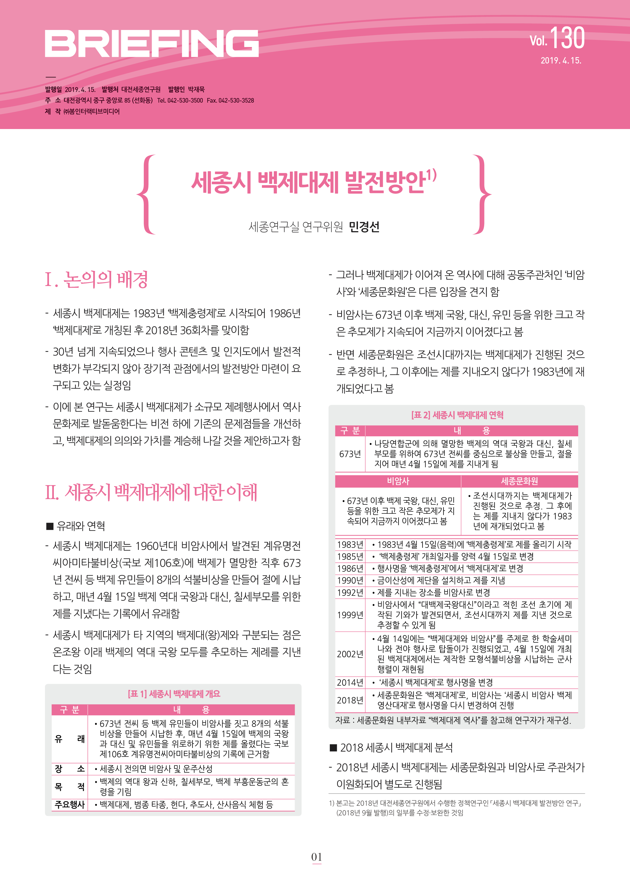 BRIEFING 제130호