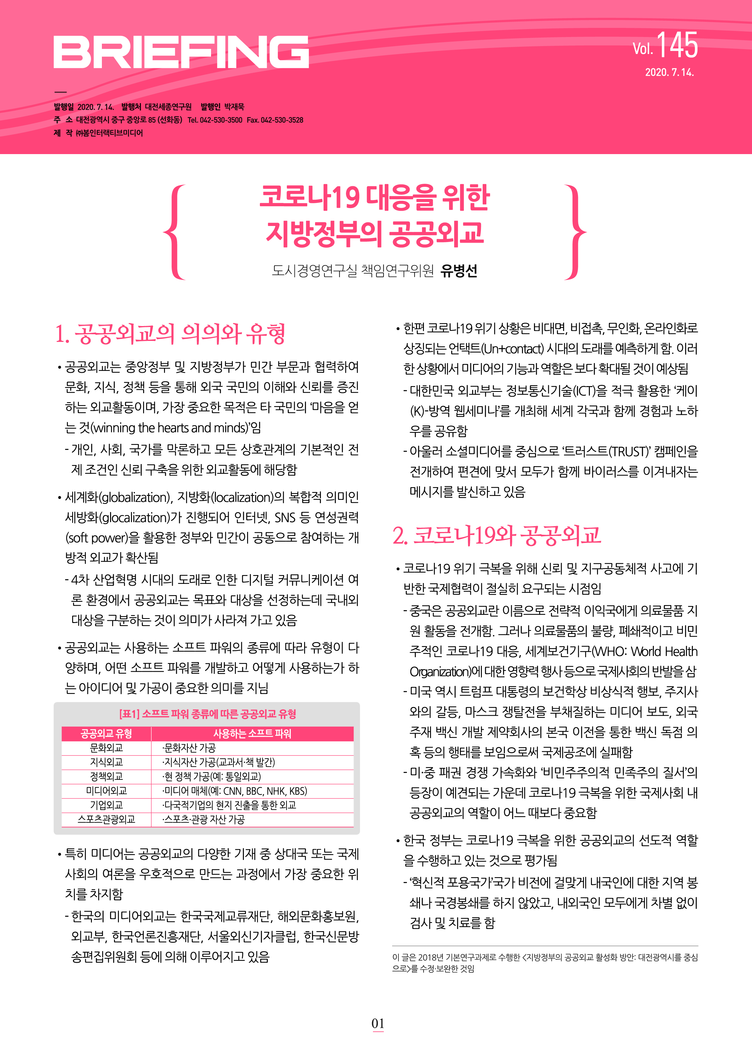 BRIEFING 제145호