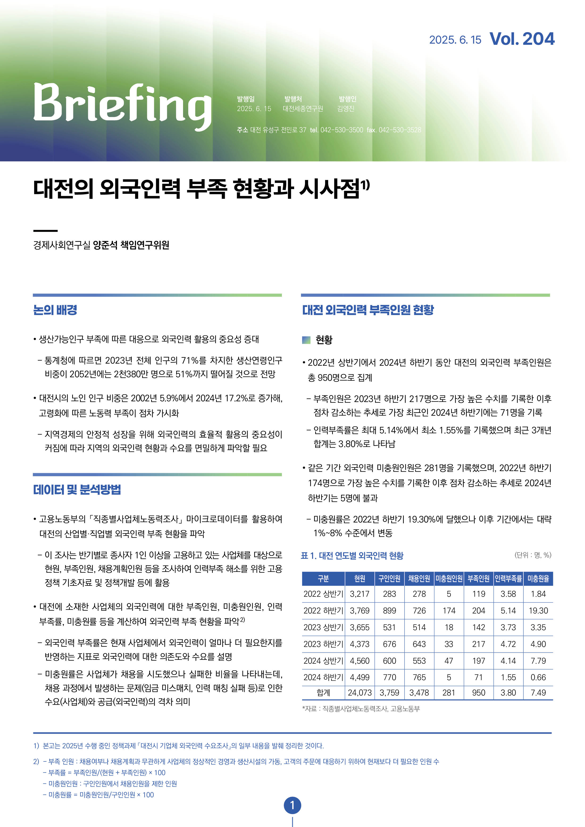 BRIEFING 제204호